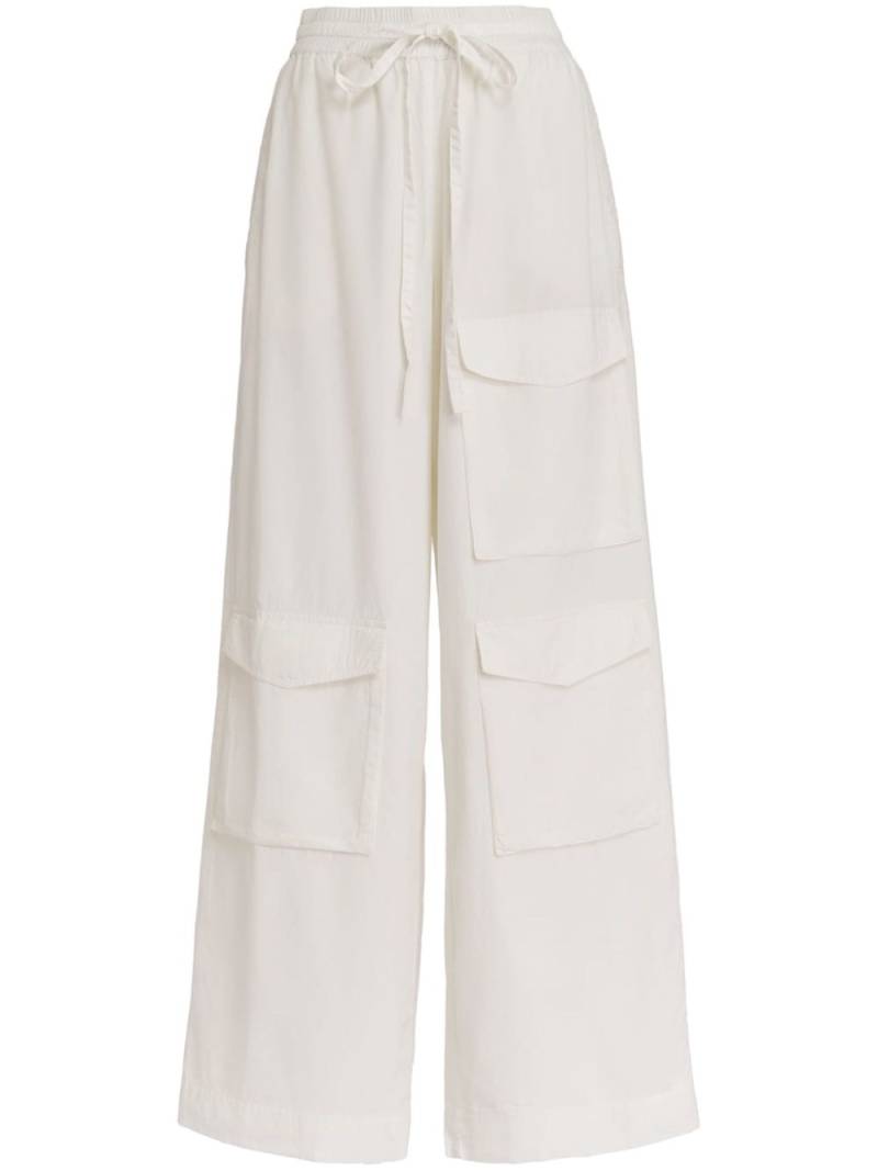 Essentiel Antwerp Fopy wide-leg cotton pants - White von Essentiel Antwerp