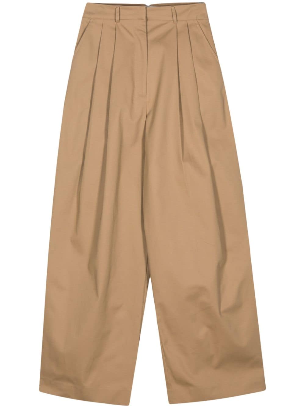 Essentiel Antwerp Furlong mid-rise wide-leg trousers - Brown von Essentiel Antwerp