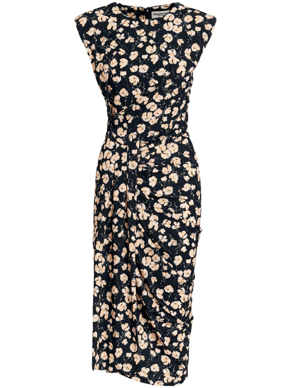 Essentiel Antwerp Galles floral-print midi dress - Black von Essentiel Antwerp