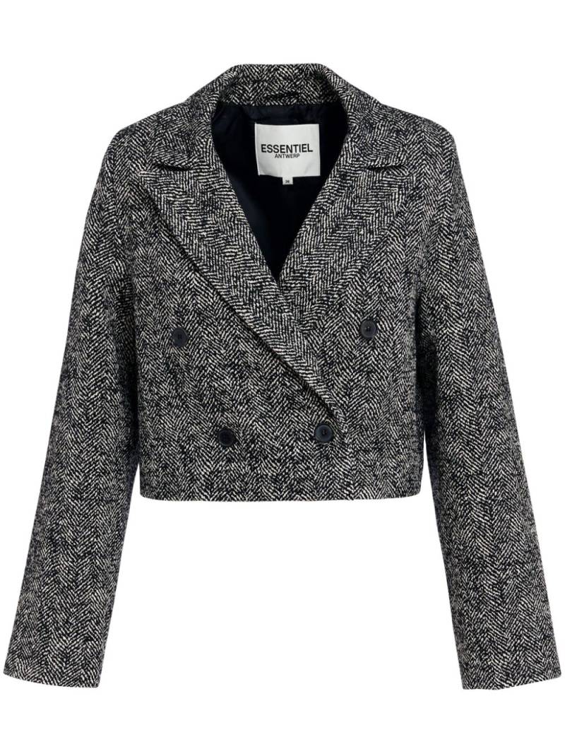 Essentiel Antwerp Godly herringbone blazer - Black von Essentiel Antwerp