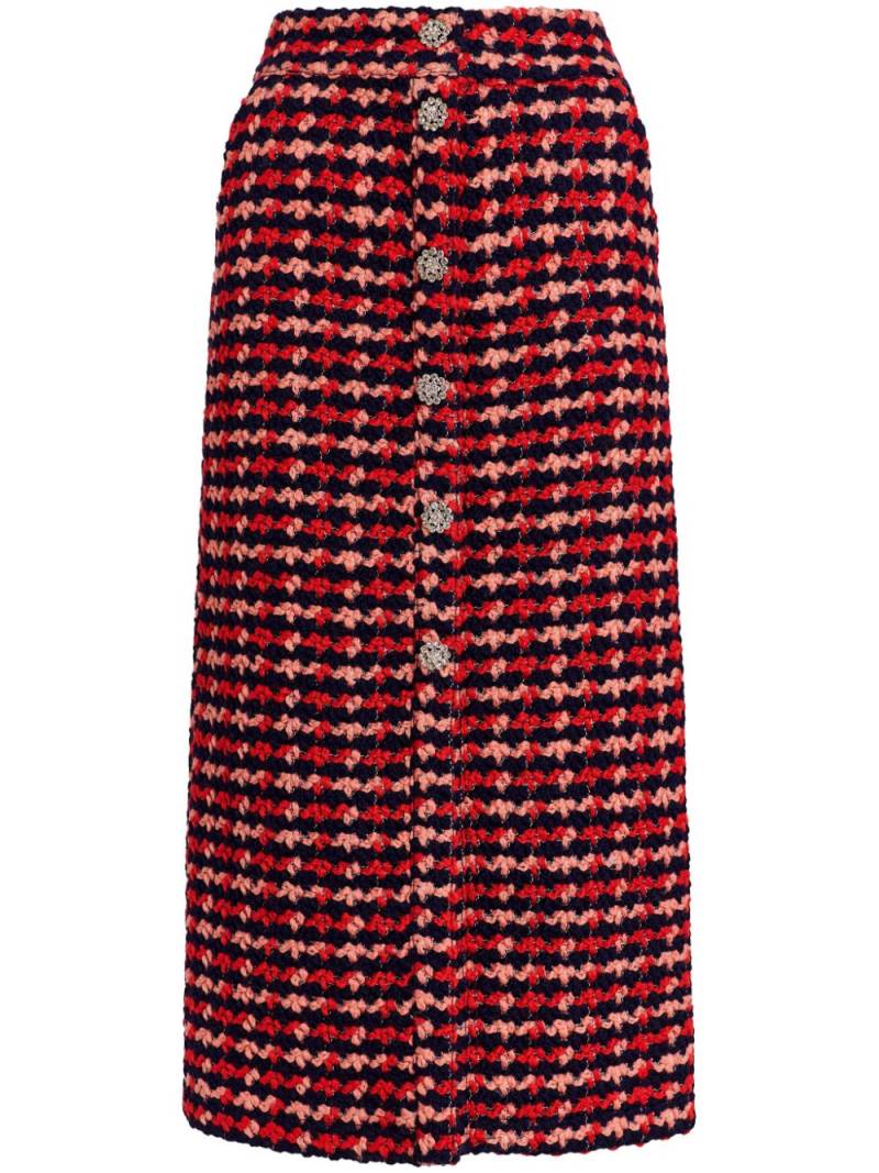 Essentiel Antwerp Grim tweed midi skirt - Red von Essentiel Antwerp