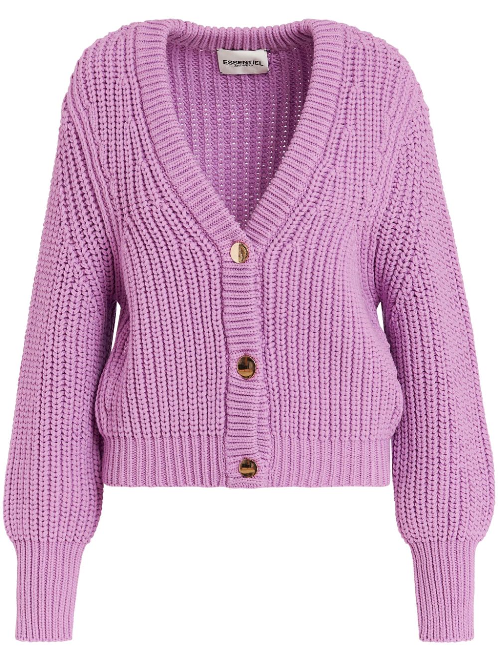 Essentiel Antwerp Gross ribbed-knit cardigan - Purple von Essentiel Antwerp