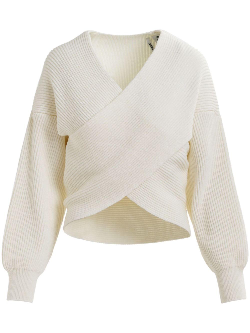 Essentiel Antwerp Gustaph crossover-knit jumper - White von Essentiel Antwerp