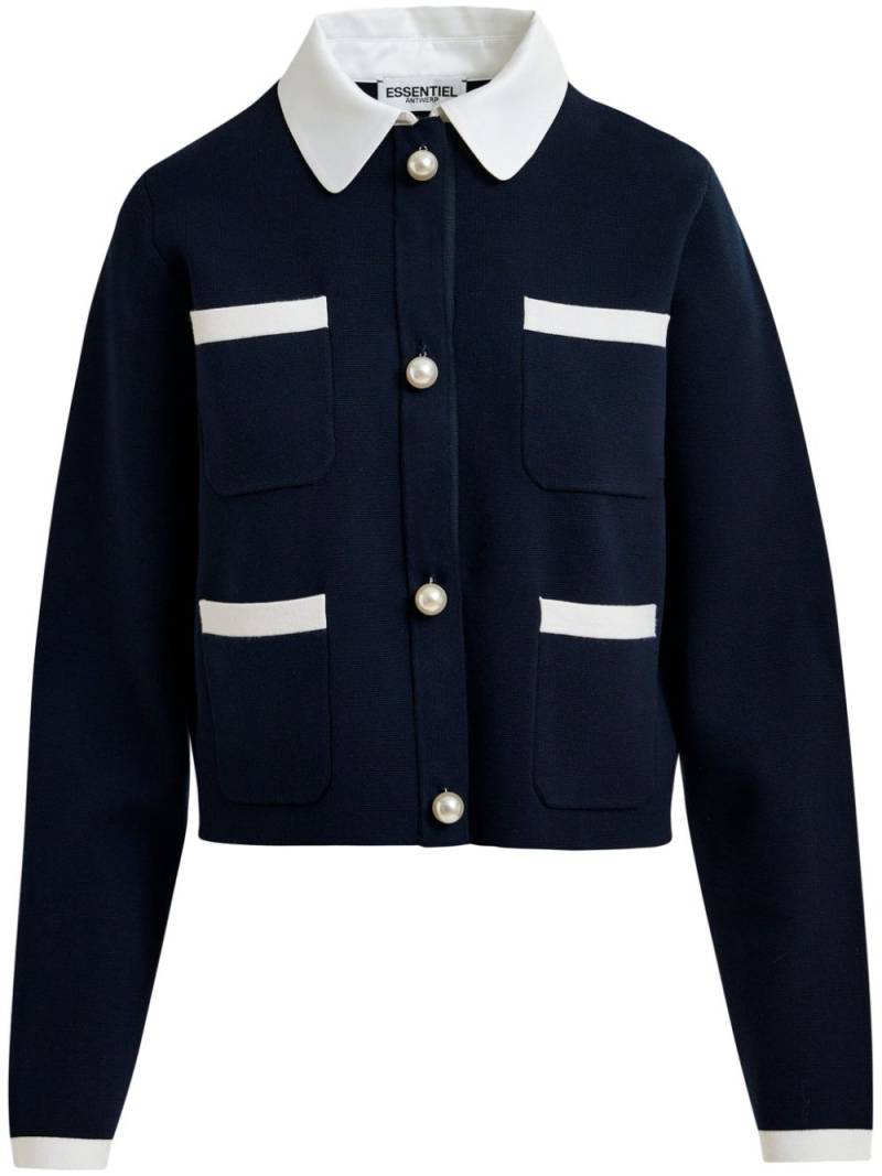 Essentiel Antwerp Haurel knitted jacket - Blue von Essentiel Antwerp