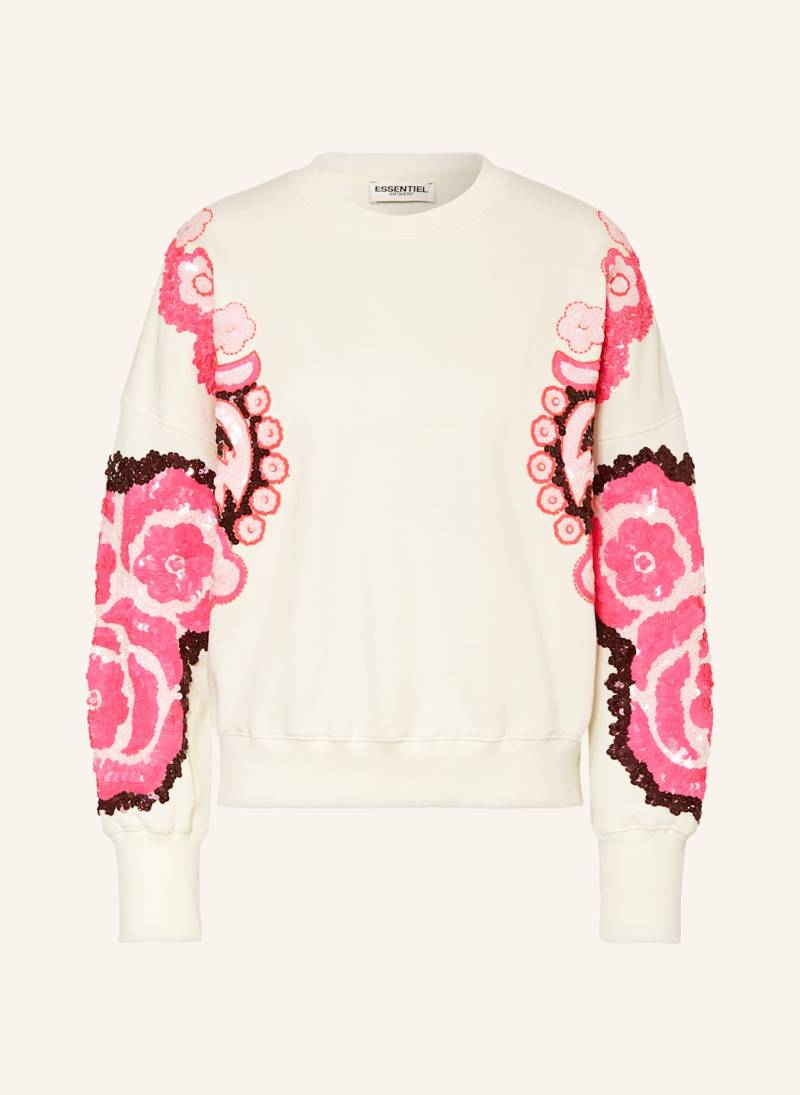 Essentiel Antwerp Sweatshirt Hecrazy Mit Pailletten weiss von Essentiel Antwerp