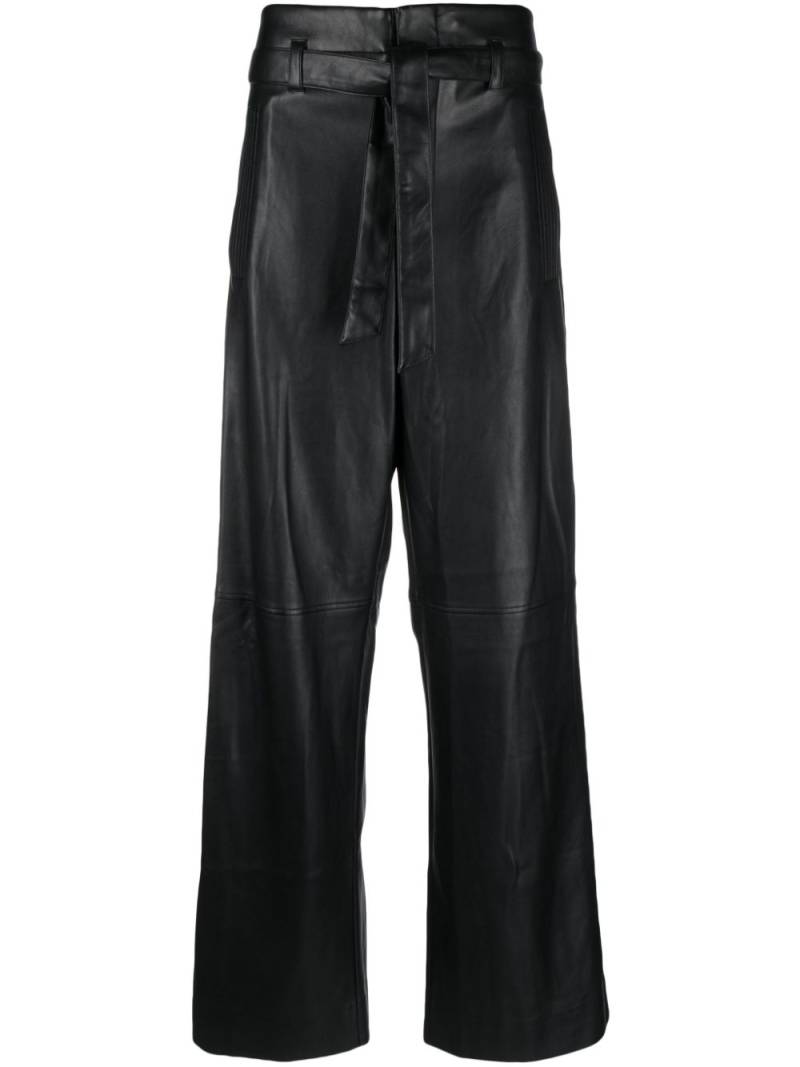 Essentiel Antwerp belted straight-leg trousers - Black von Essentiel Antwerp