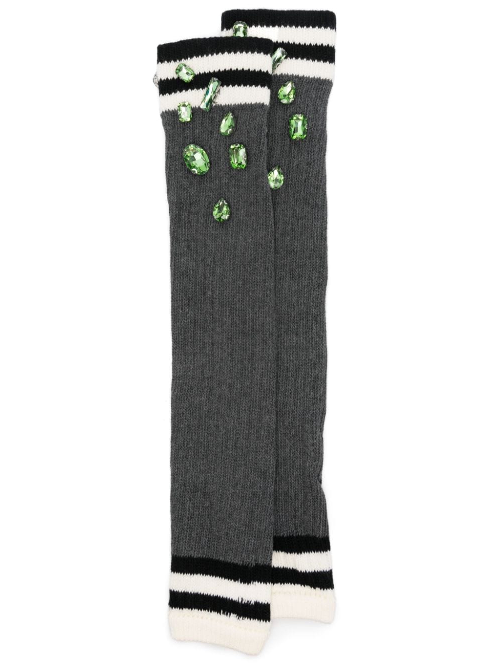 Essentiel Antwerp crystal-embellished leg warmers - Grey von Essentiel Antwerp