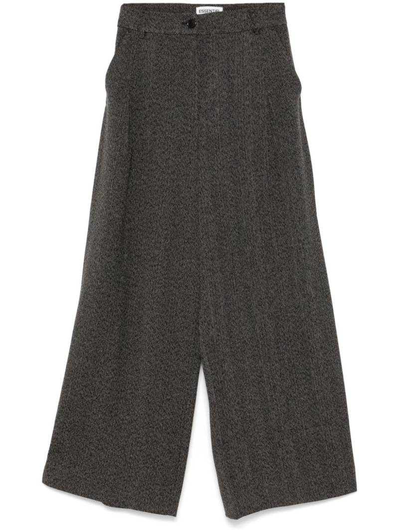 Essentiel Antwerp herringbone wide-leg trousers - Black von Essentiel Antwerp