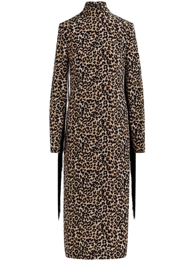 Essentiel Antwerp leopard-print midi dress - Black von Essentiel Antwerp