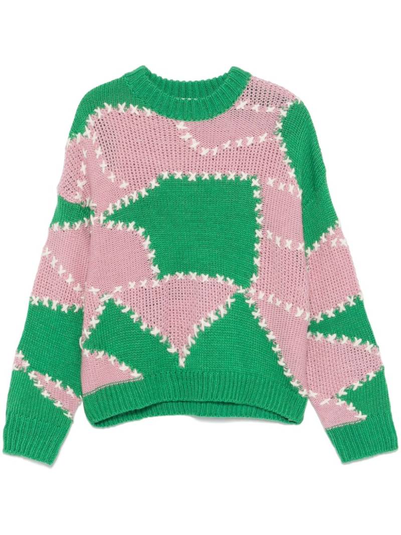 Essentiel Antwerp patchwork sweater - Green von Essentiel Antwerp