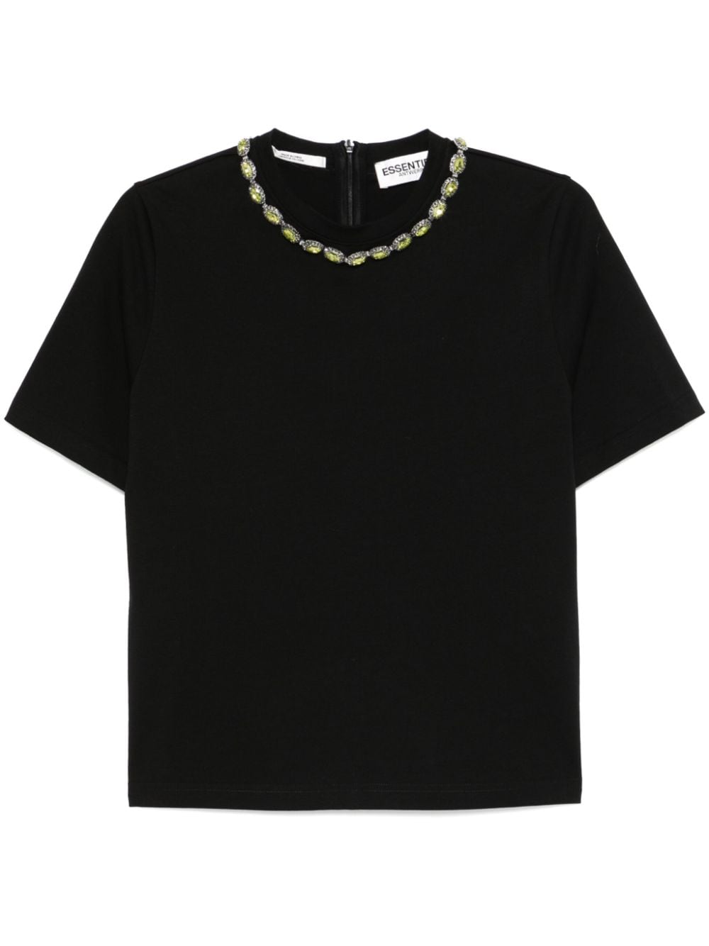 Essentiel Antwerp rhinestone-embellished cotton T-shirt - Black von Essentiel Antwerp