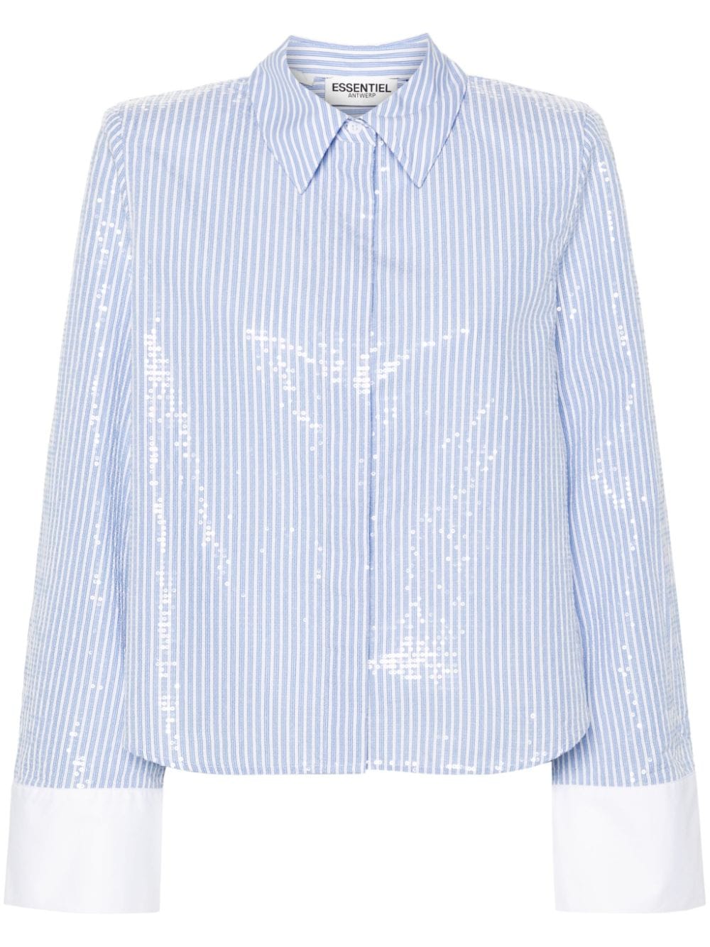 Essentiel Antwerp sequin-embellished striped shirt - Blue von Essentiel Antwerp