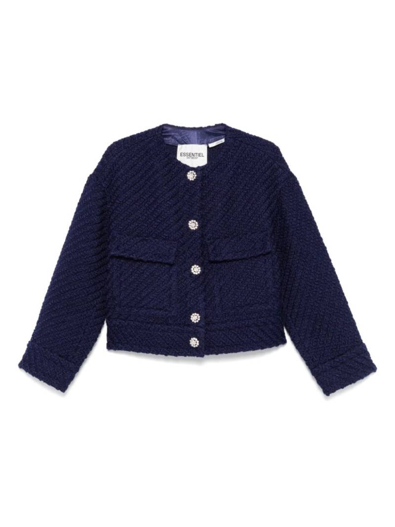 Essentiel Antwerp tweed jacket - Blue von Essentiel Antwerp