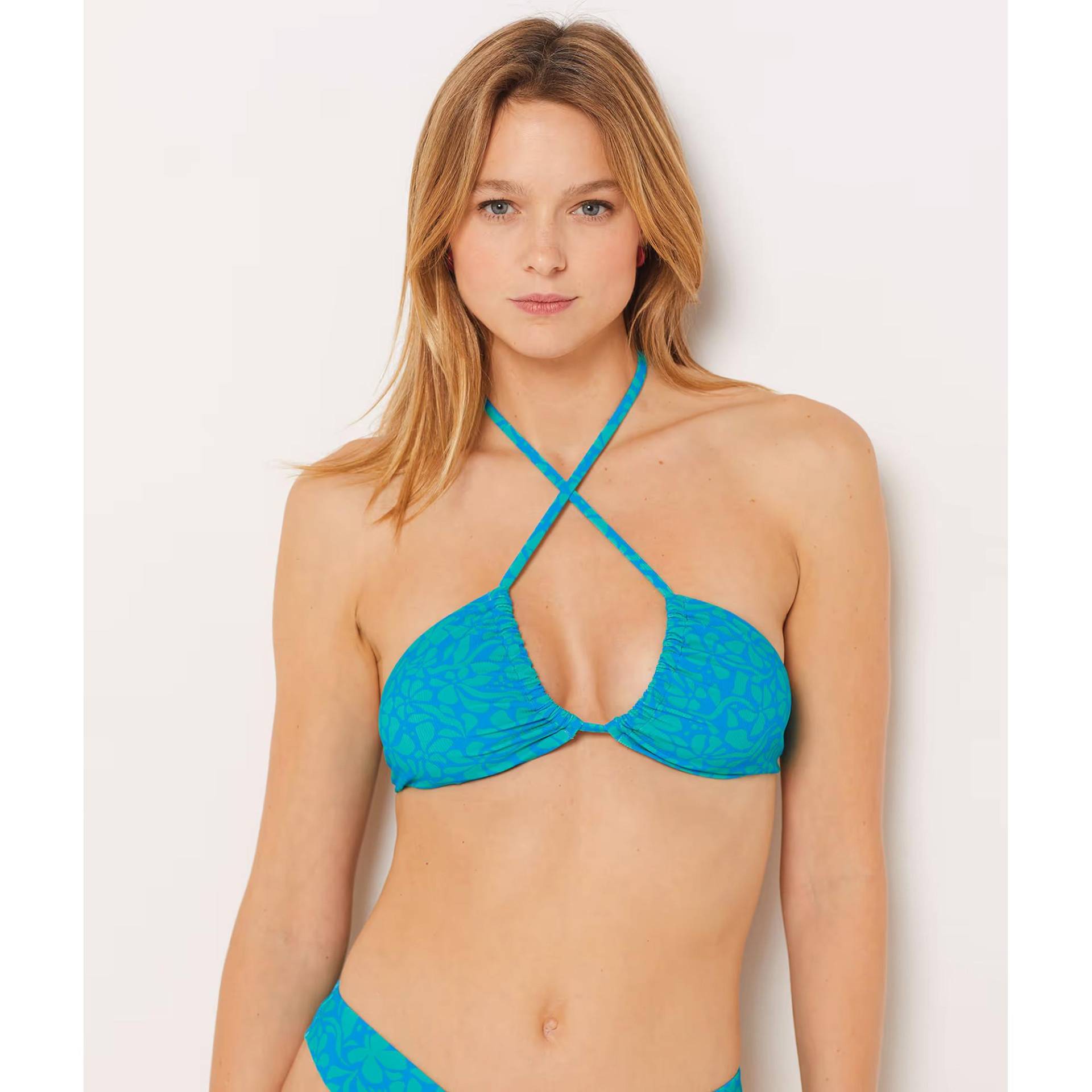 Bandeau-top, Verstärkung Damen Blau Bedruckt 36 von Etam