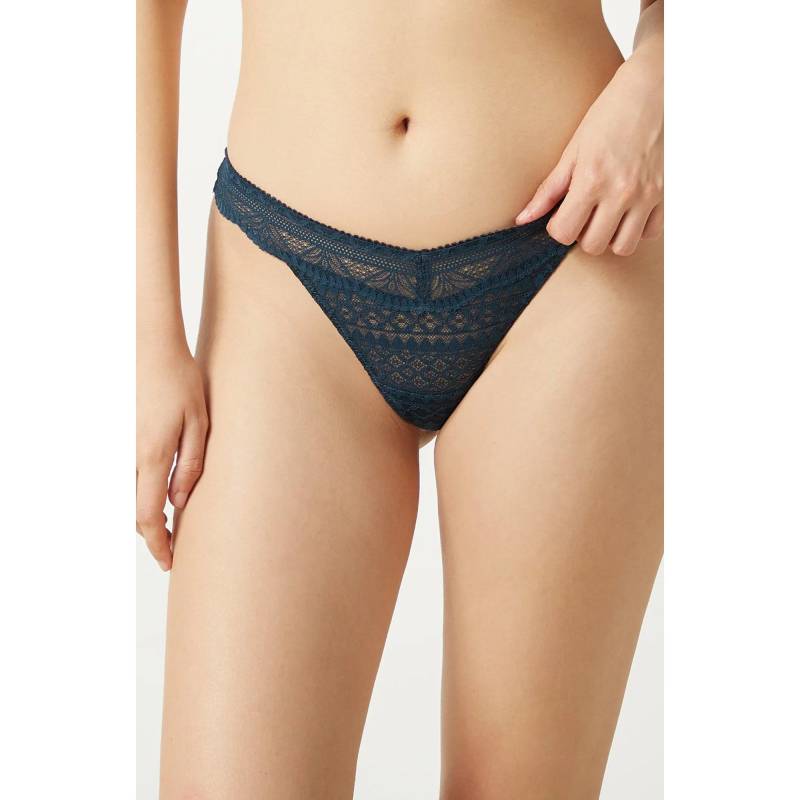 Etam - String, für Damen, Dunkelblau, Größe 38 von Etam