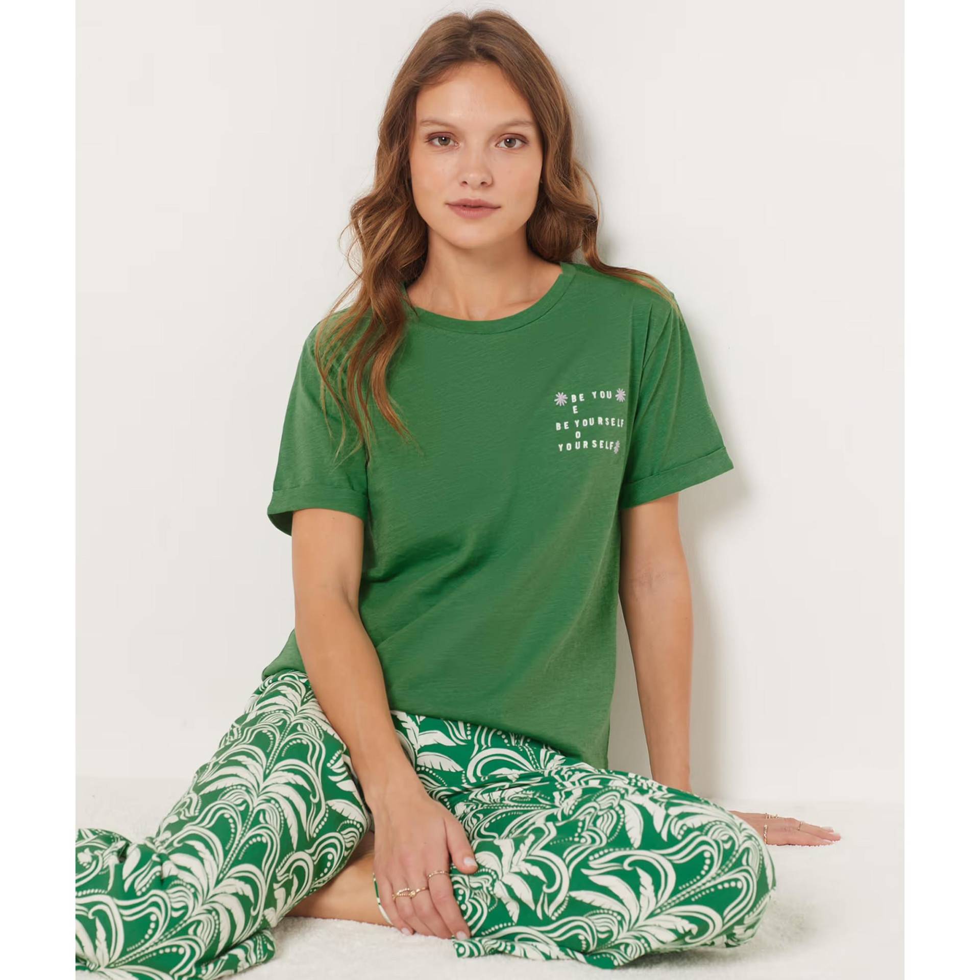 T-shirt, Kurzarm Damen Grün S von Etam