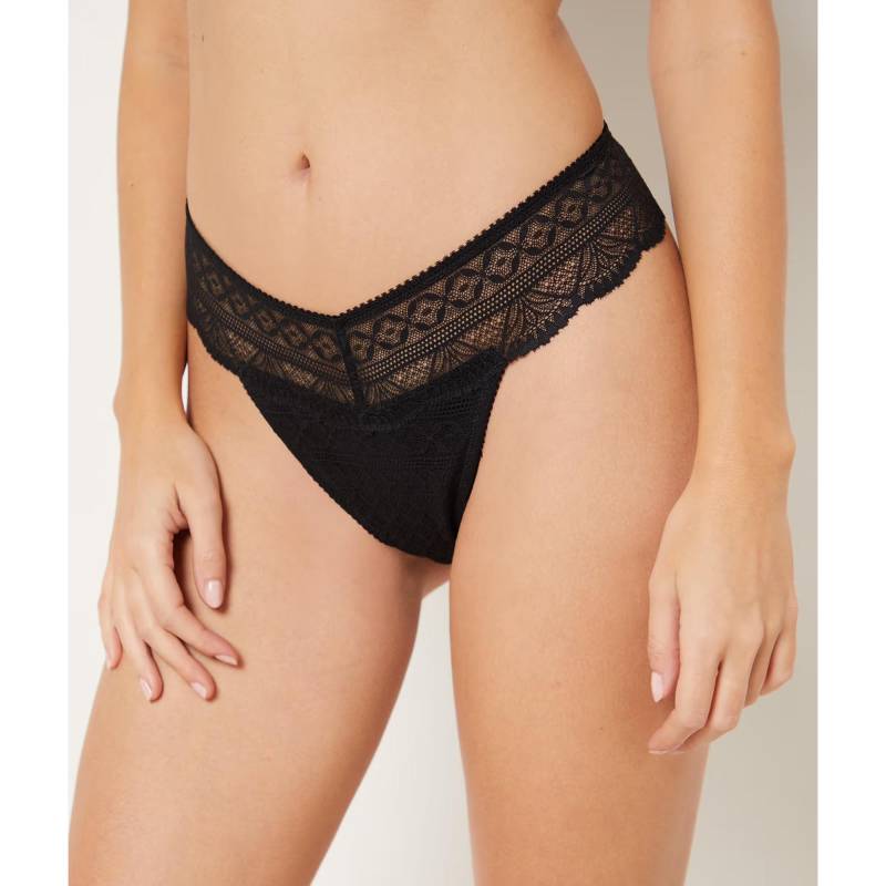 Etam - Tanga, für Damen, Black, Größe M von Etam