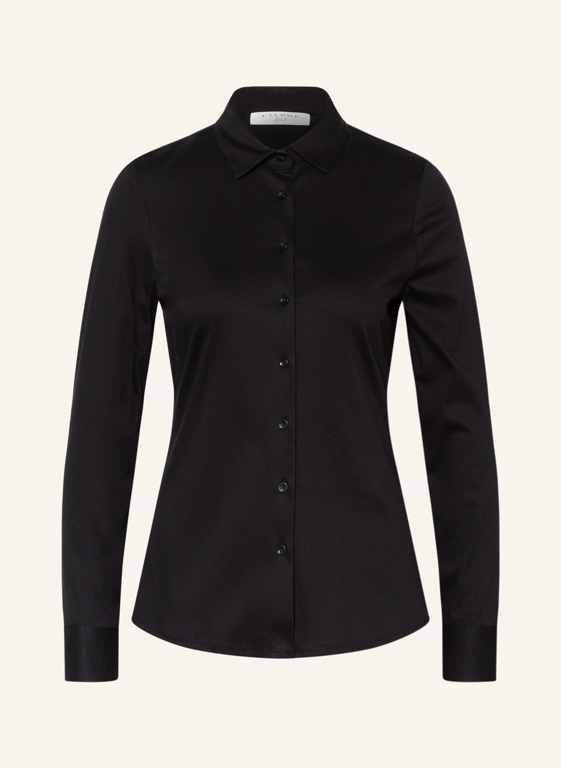 Eterna Hemdbluse Aus Jersey schwarz Eterna Hemdbluse Aus Jersey schwarz von Eterna