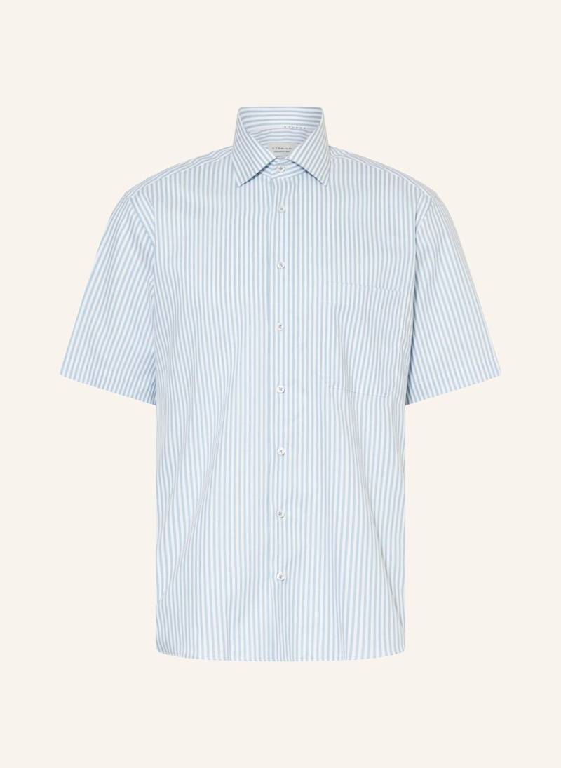 Eterna Kurzarm-Hemd Comfort Fit blau von Eterna