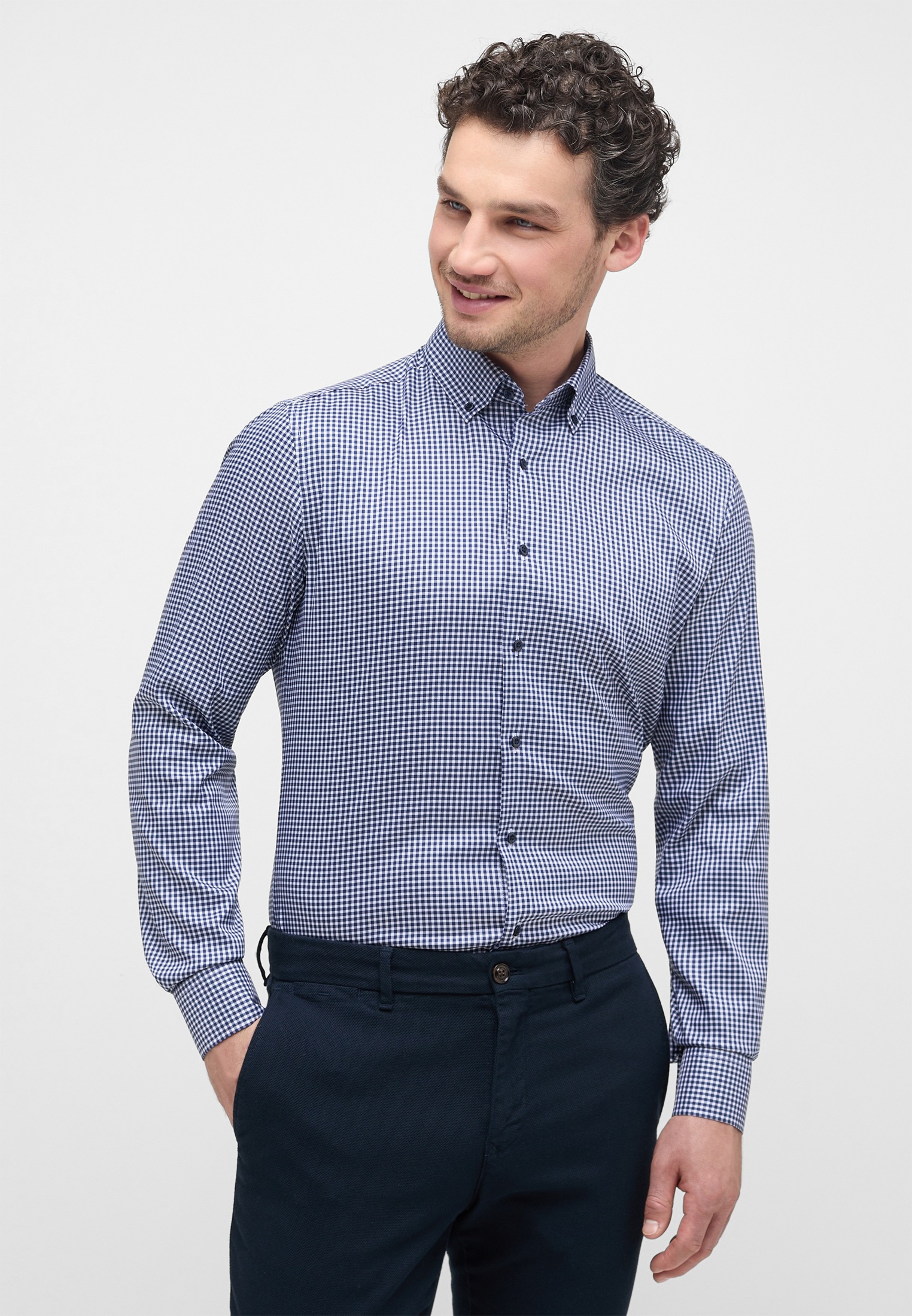 Eterna Langarmhemd »SLIM FIT«, EASY IRON (bügelleicht) von Eterna