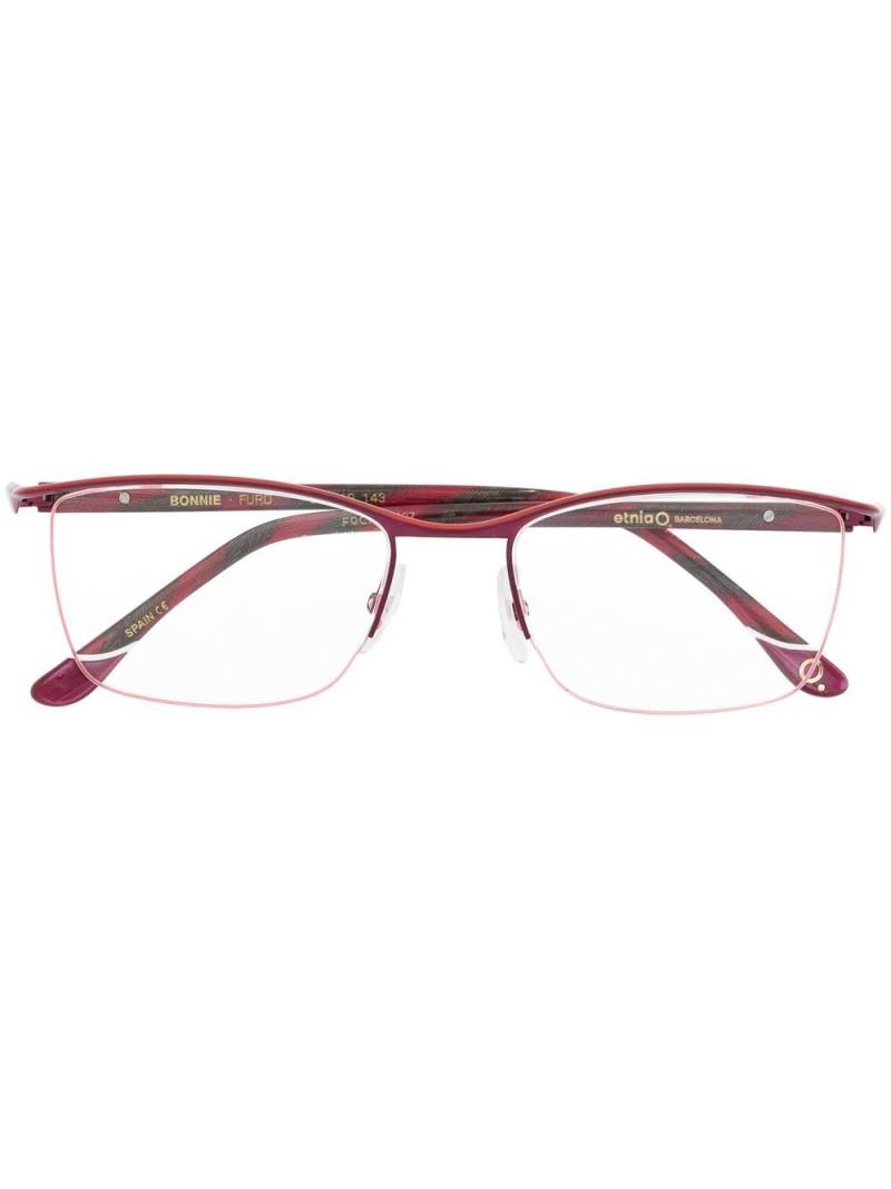 Etnia Barcelona Bonnie rectangle-frame glasses - Red von Etnia Barcelona