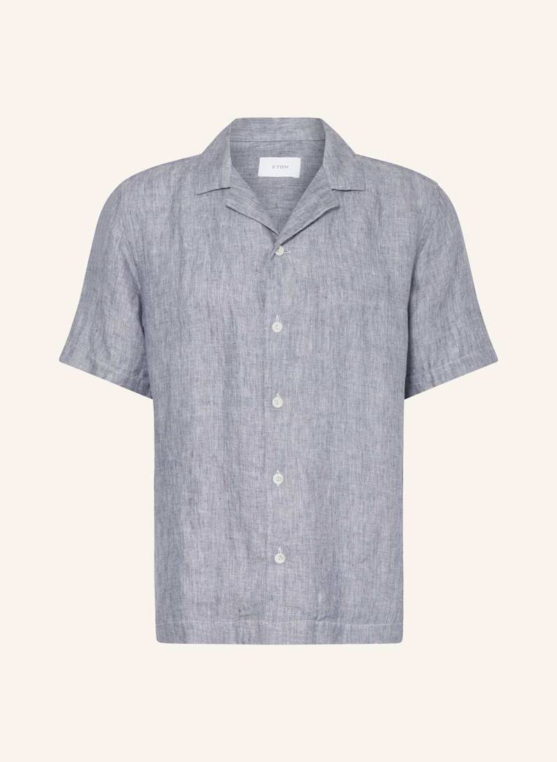 Eton Resorthemd Comfort Fit Aus Leinen blau von Eton