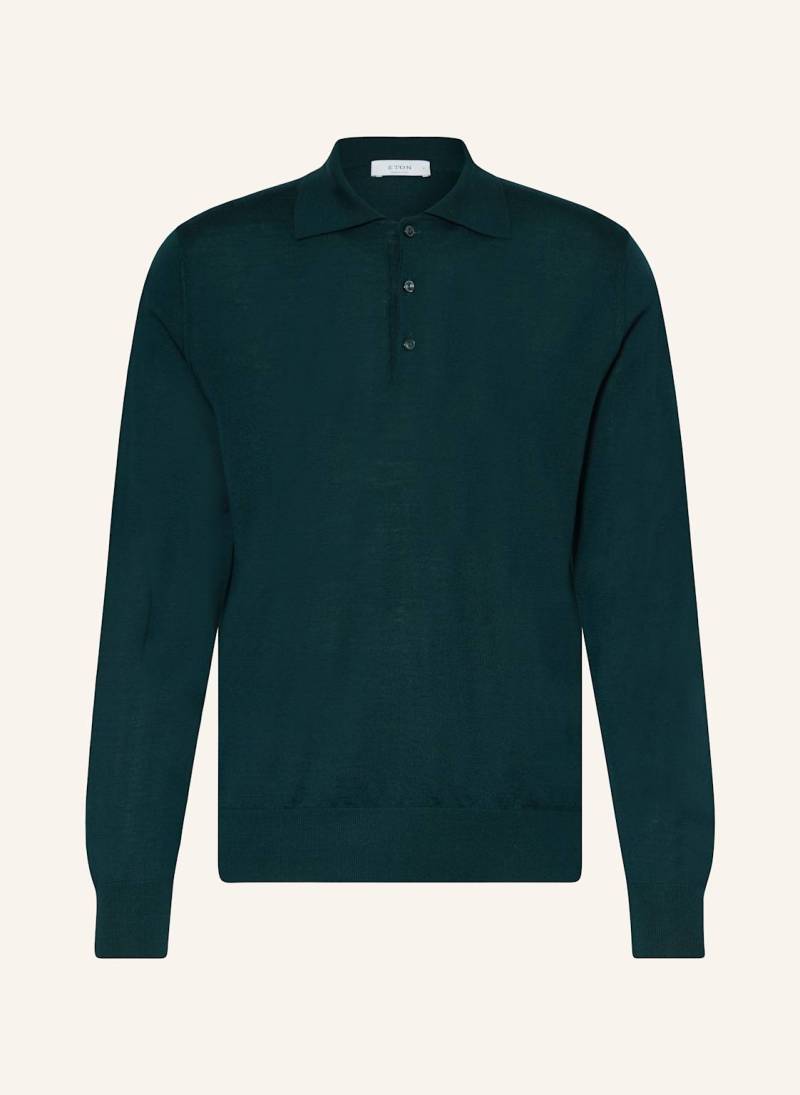 Eton Strick-Poloshirt Aus Merinowolle gruen von Eton