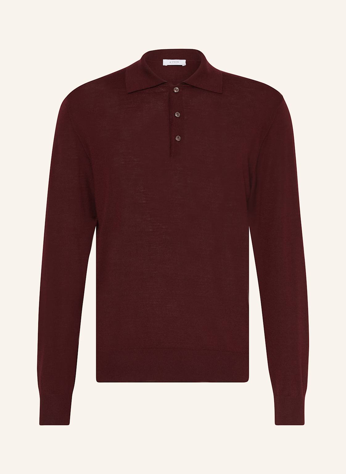 Eton Strick-Poloshirt Aus Merinowolle rot von Eton