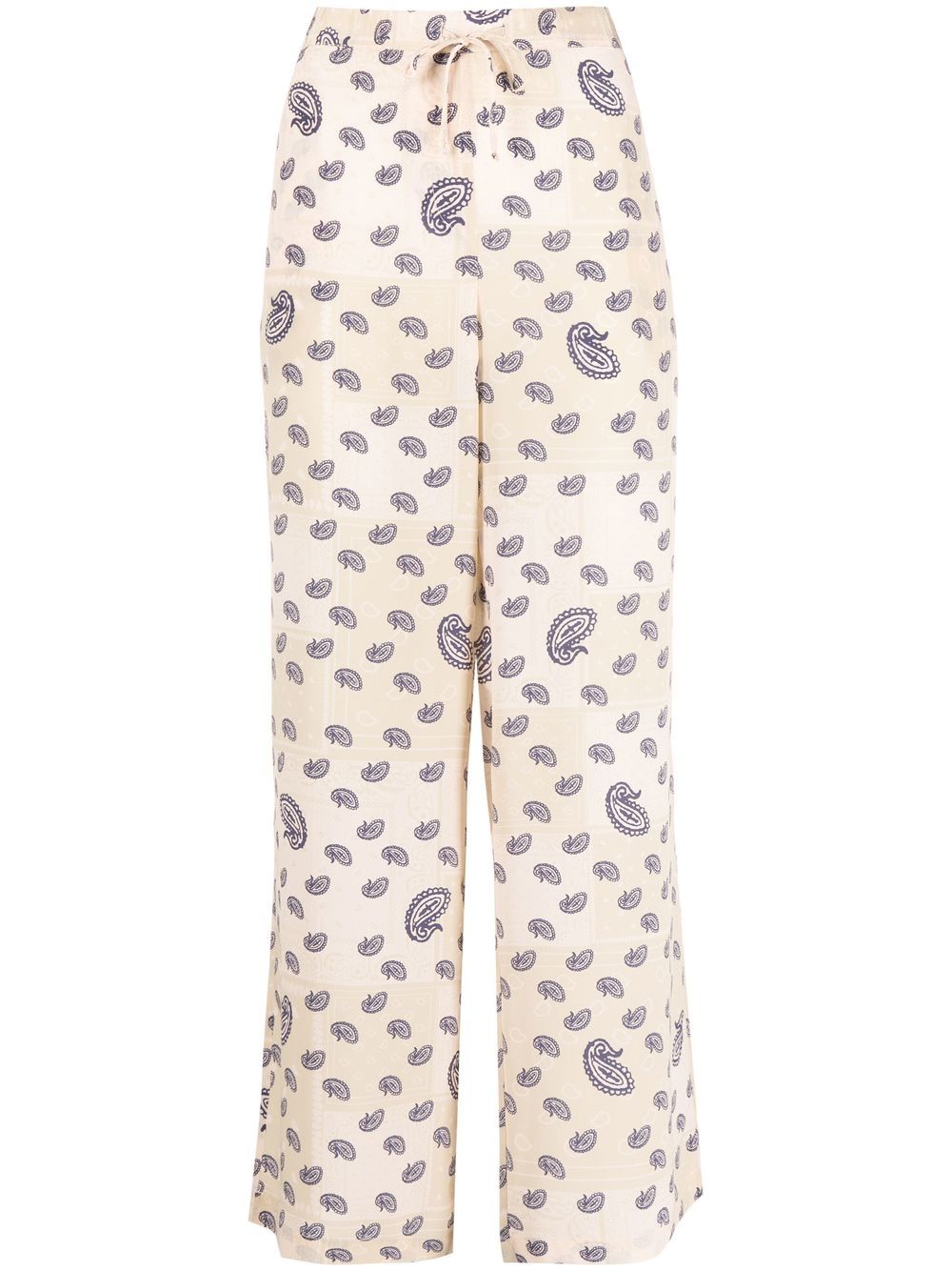 Être Cécile paisley-print silk trousers - Neutrals von Être Cécile