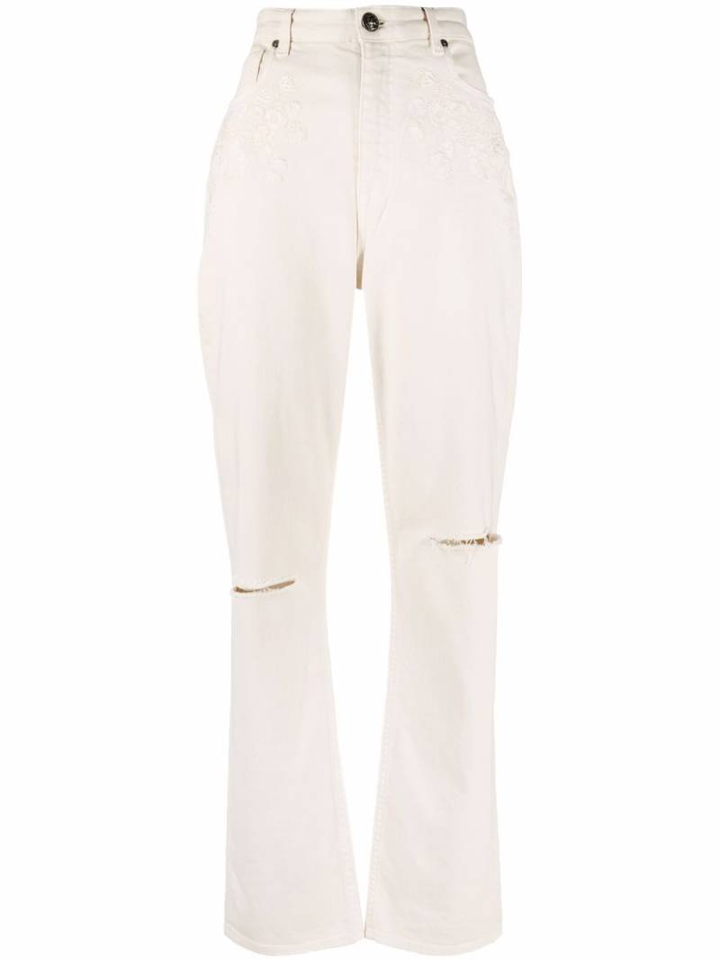 ETRO high-waisted straight leg jeans - Neutrals von ETRO