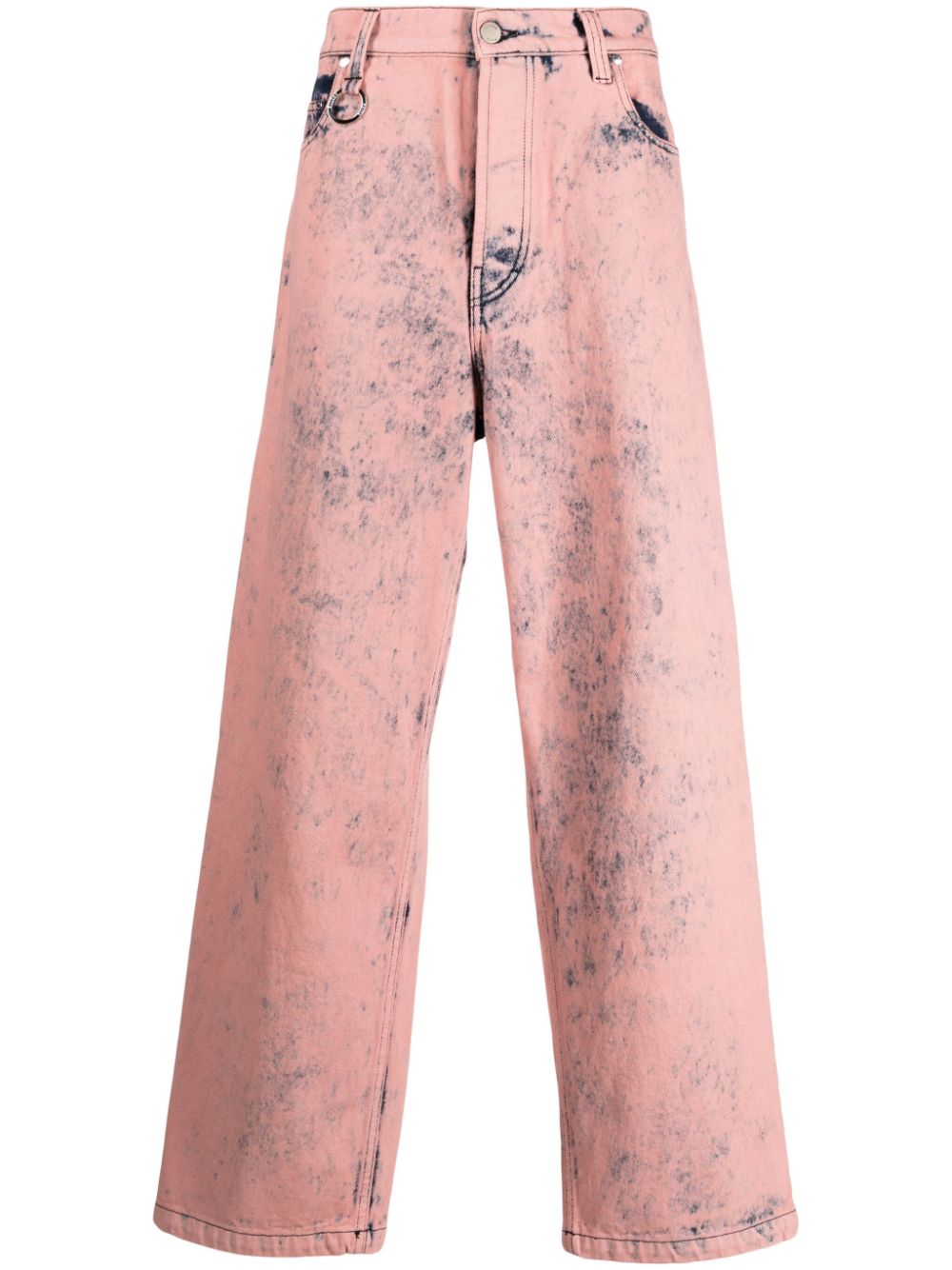 Etudes District Overdyed mid-rise wide-leg jeans - Pink von Etudes