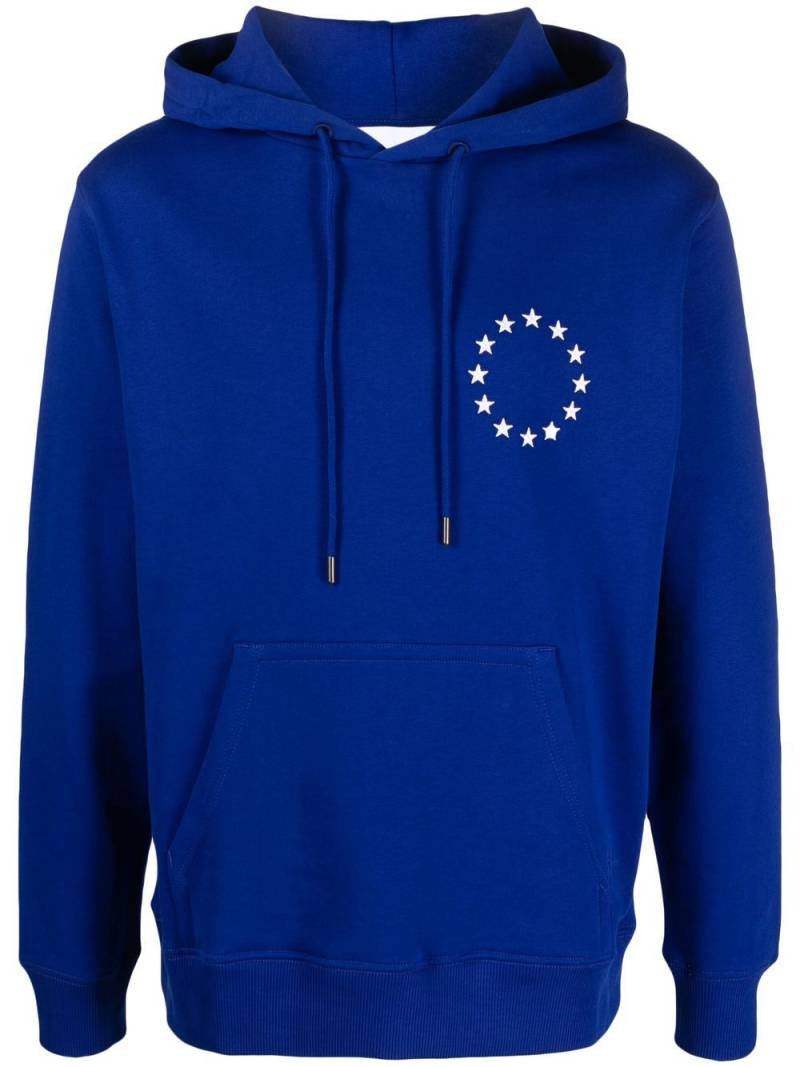 Etudes Europa-print organic cotton hoodie - Blue von Etudes