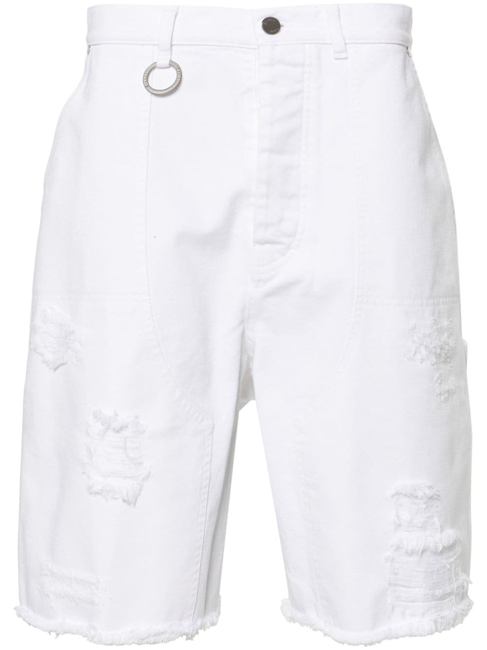 Etudes Friche distressed denim shorts - White von Etudes