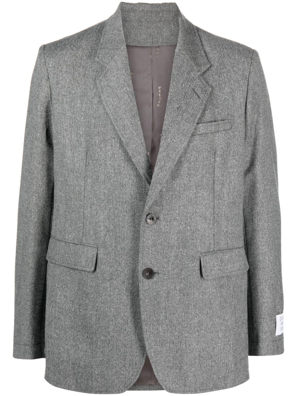 Etudes Plane Fannel single-breasted blazer - Grey von Etudes