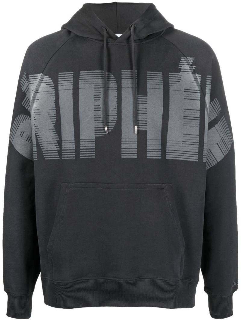 Etudes Racing Peripherie organic cotton hoodie - Black von Etudes