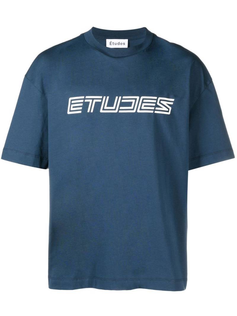 Etudes Railway Spirit organic cotton T-shirt - Blue von Etudes