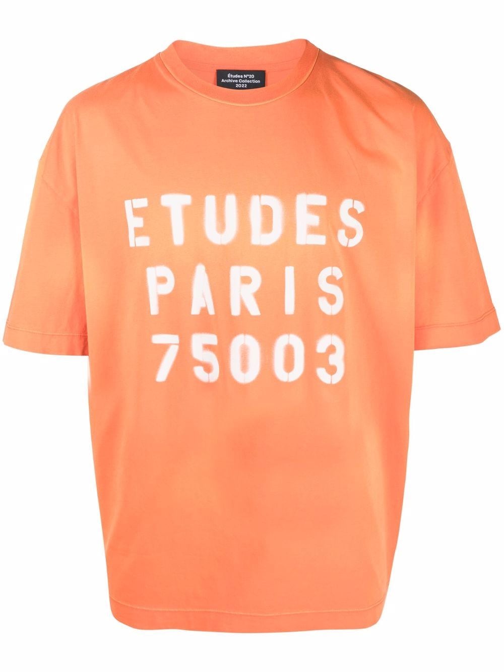 Etudes Spirit Stencil organic cotton T-shirt - Orange von Etudes