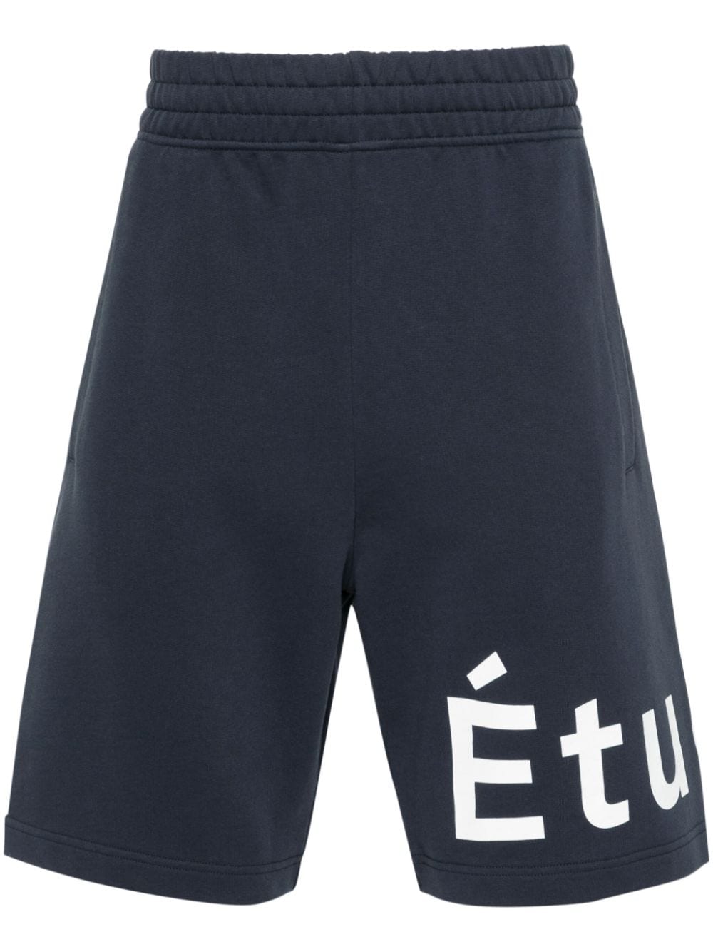 Etudes Tempera logo-print cotton shorts - Blue von Etudes