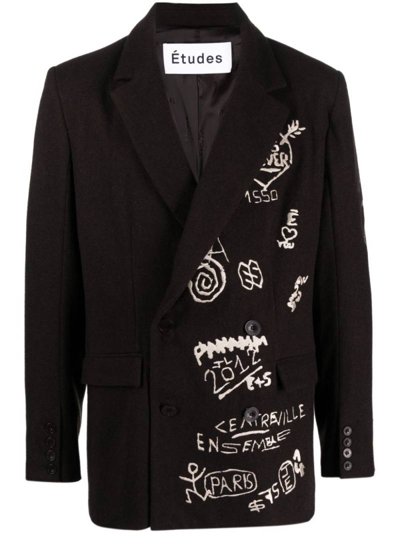 Etudes Verneuil embroidered-motif blazer - Brown von Etudes