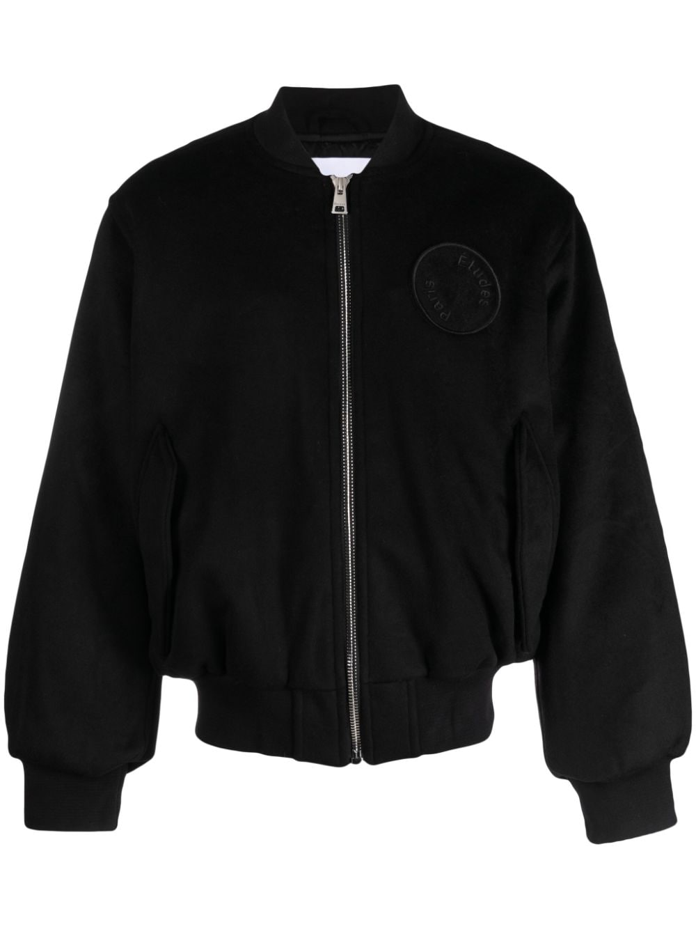 Etudes Ville logo-patch bomber jacket - Black von Etudes