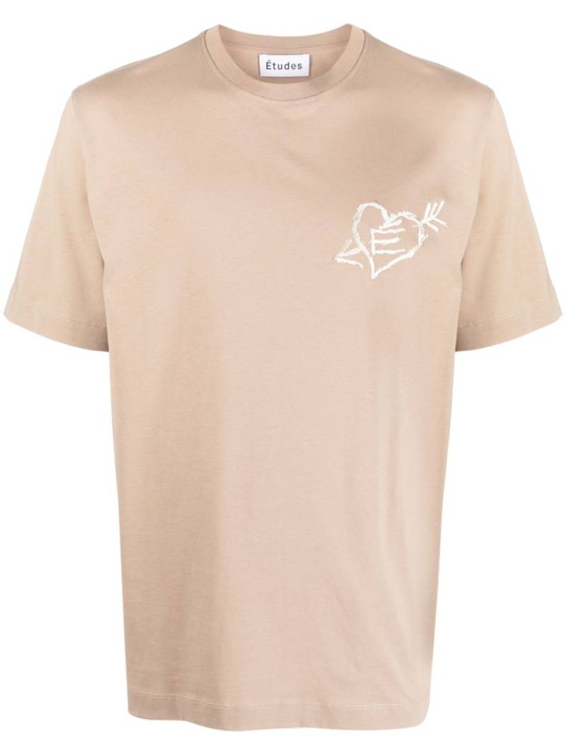 Etudes Wonder graffiti-embroidery T-shirt - Neutrals von Etudes