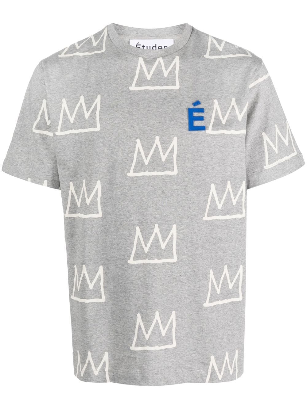 Etudes crown-print organic cotton T-shirt - Grey von Etudes
