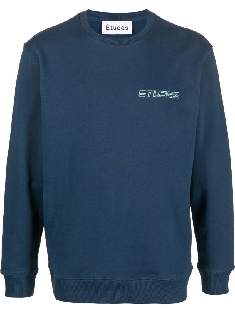 Etudes embroidered-logo sweatshirt - Blue von Etudes