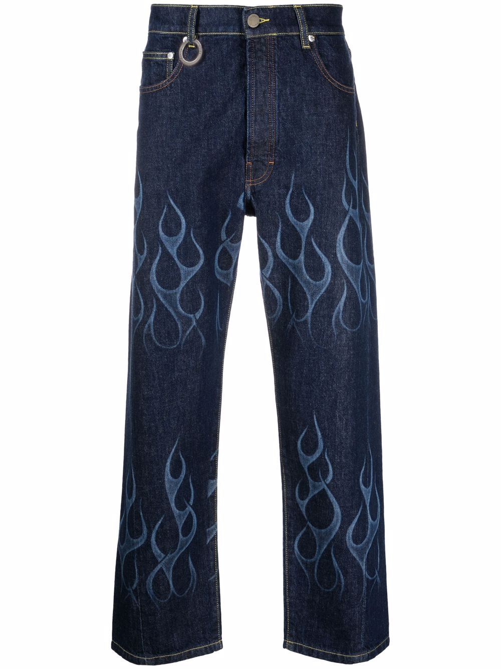 Etudes flame print straight-leg jeans - Blue von Etudes