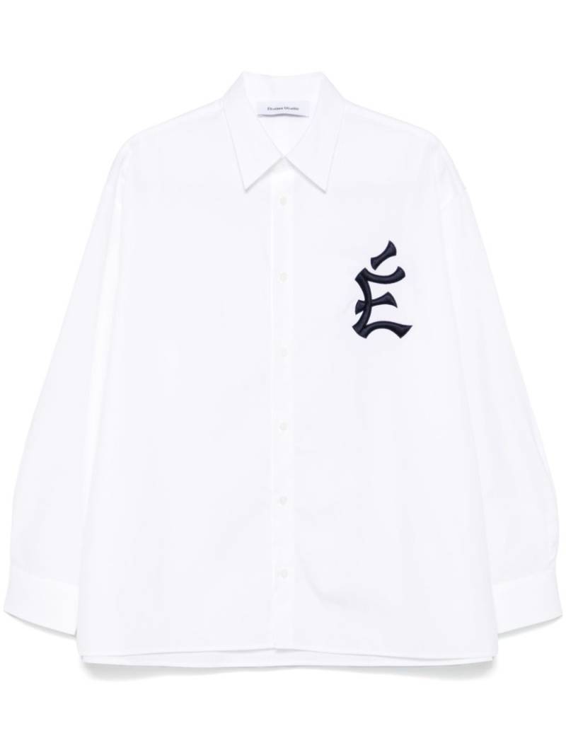 Etudes logo-embroidered shirt - White von Etudes