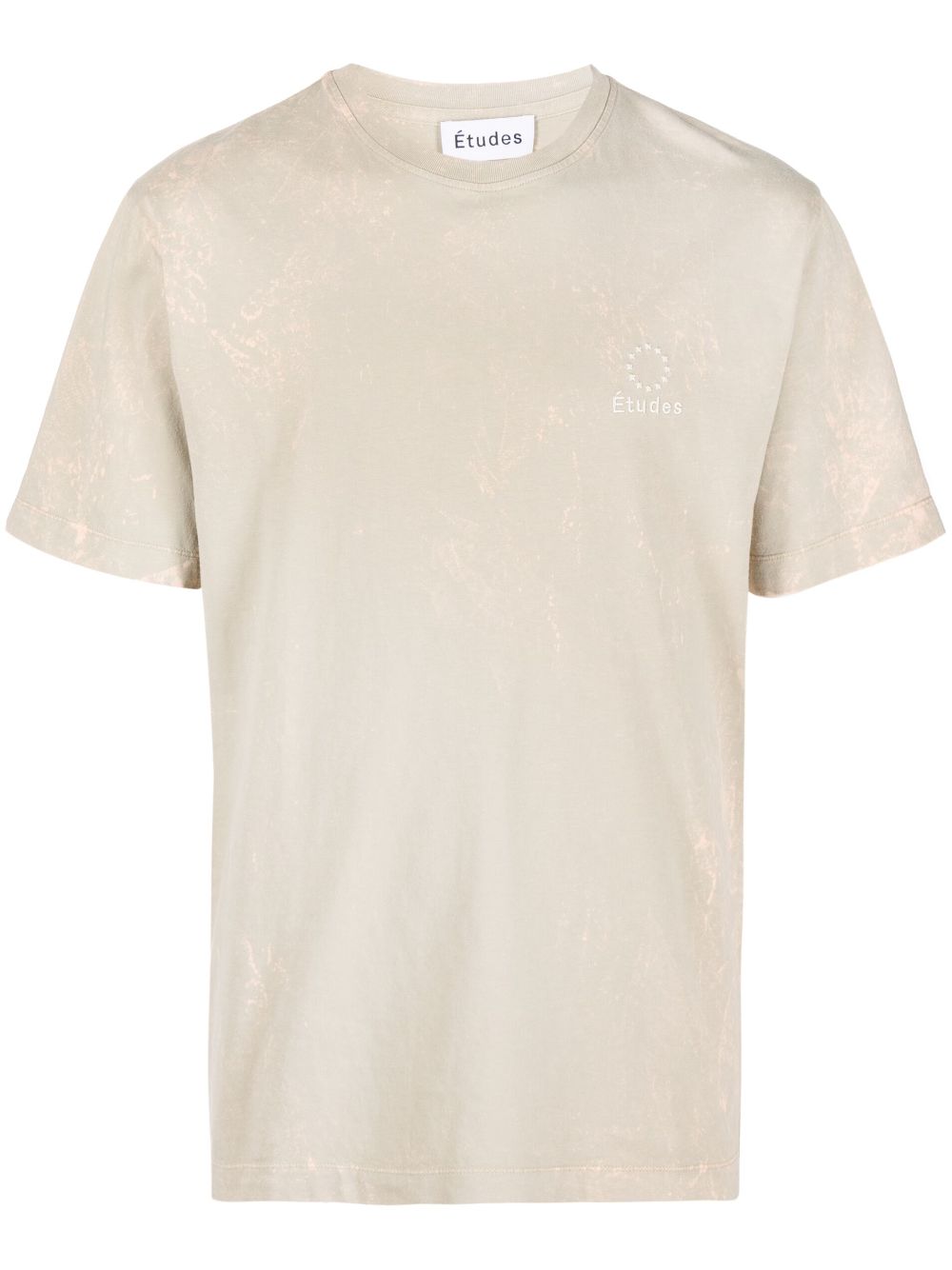 Etudes logo-embroidery bleached T-shirt - Neutrals von Etudes