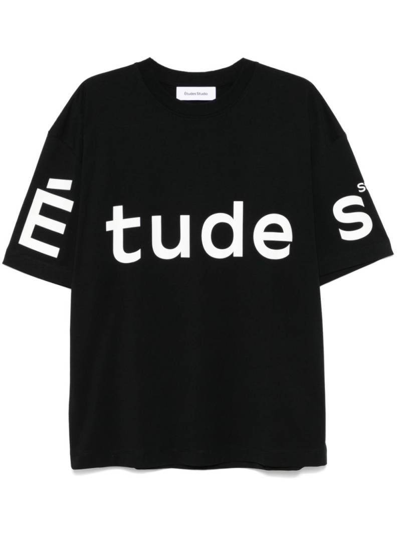 Etudes logo-print T-shirt - Black von Etudes