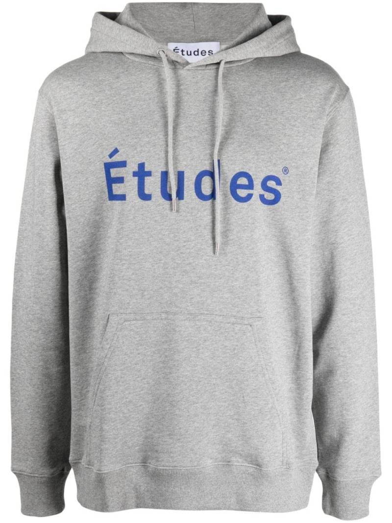 Etudes logo-print hoodie - Grey von Etudes