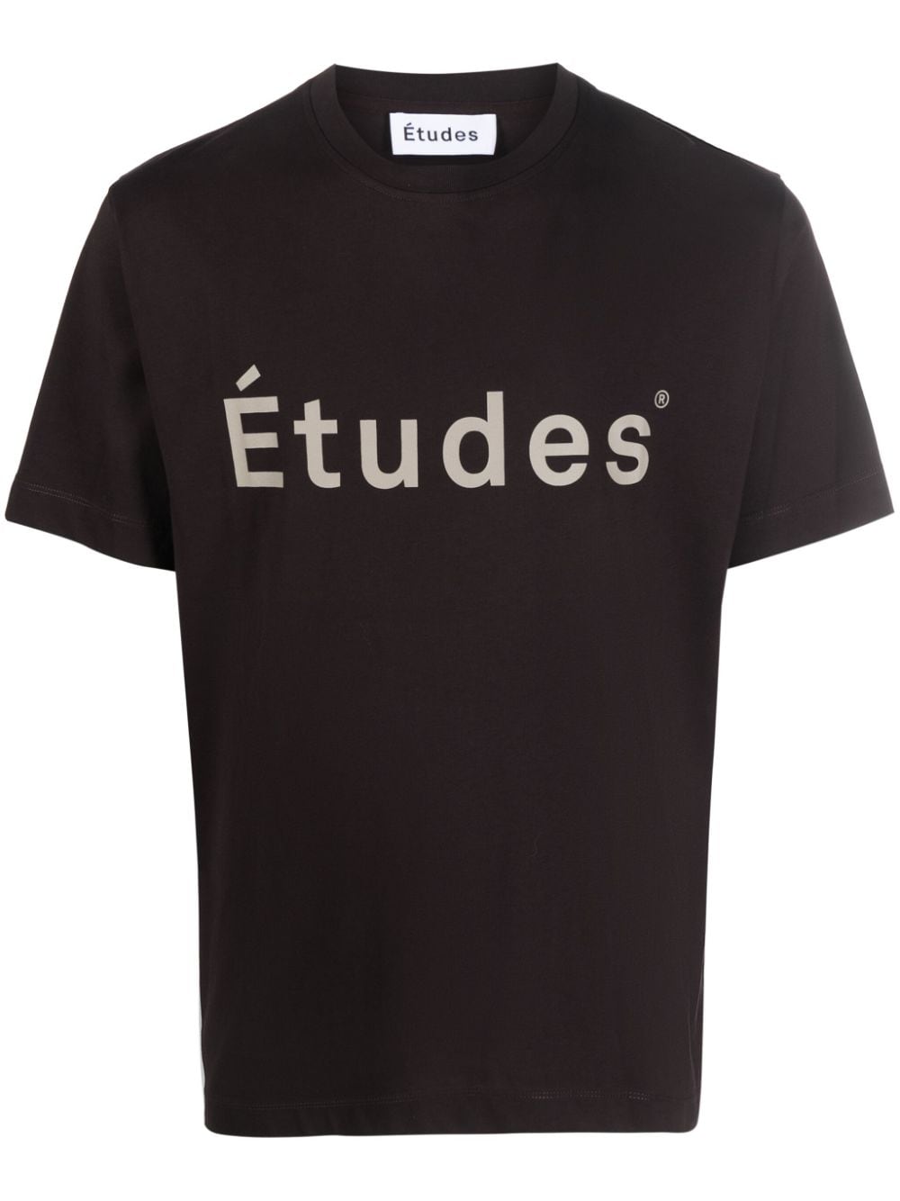 Etudes logo-print organic cotton T-shirt - Brown von Etudes