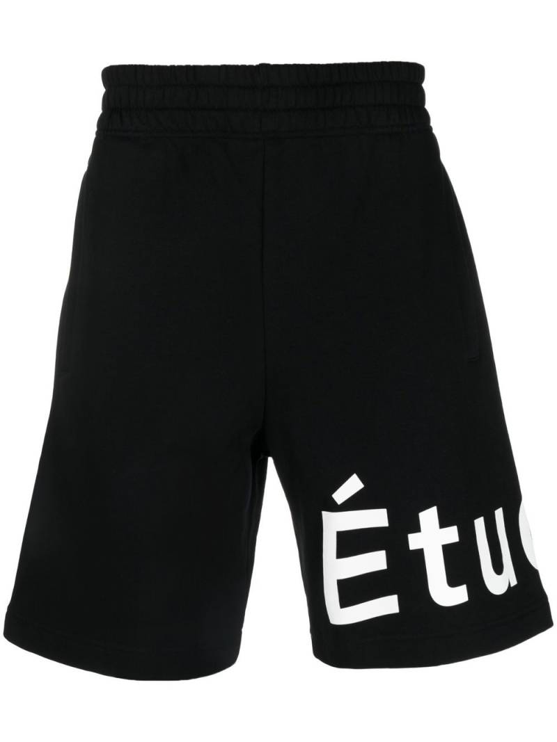 Etudes logo-print track shorts - Black von Etudes